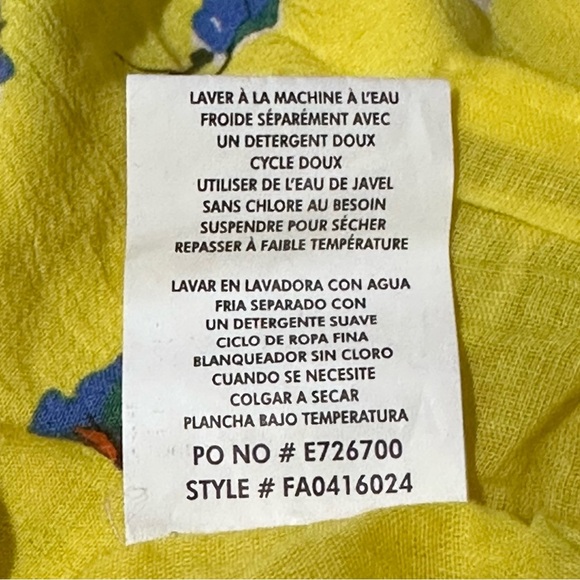 O'NEILL Women's Floral Spaghetti Strap Midi Cover Up Dress Bright Lemon/Size: XL - Picture 14 of 16